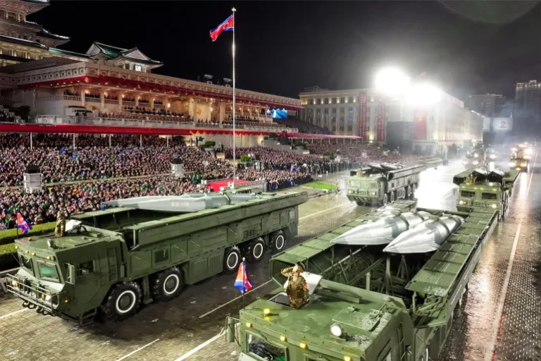 North Korea Unveils New Intercontinental Missile in Grand Military Parade in Pyongyang